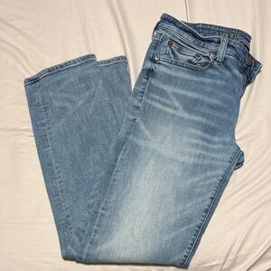 American Eagle Outfitters Mens Light Blue Straight Leg Jeans